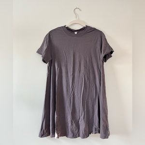 Lululemon All Yours tshirt dress, size 2, faded plum color